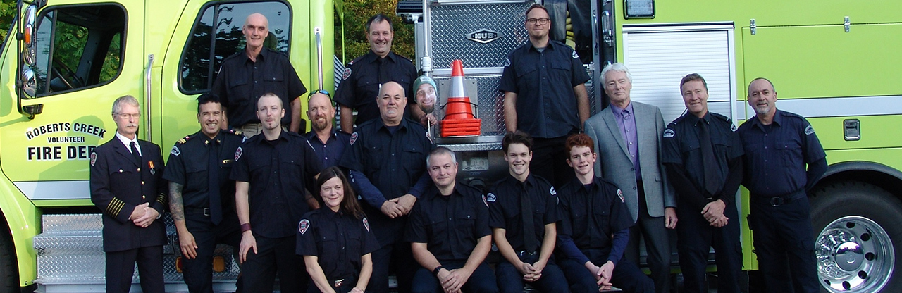 Roberts Creek volunteer firefighters